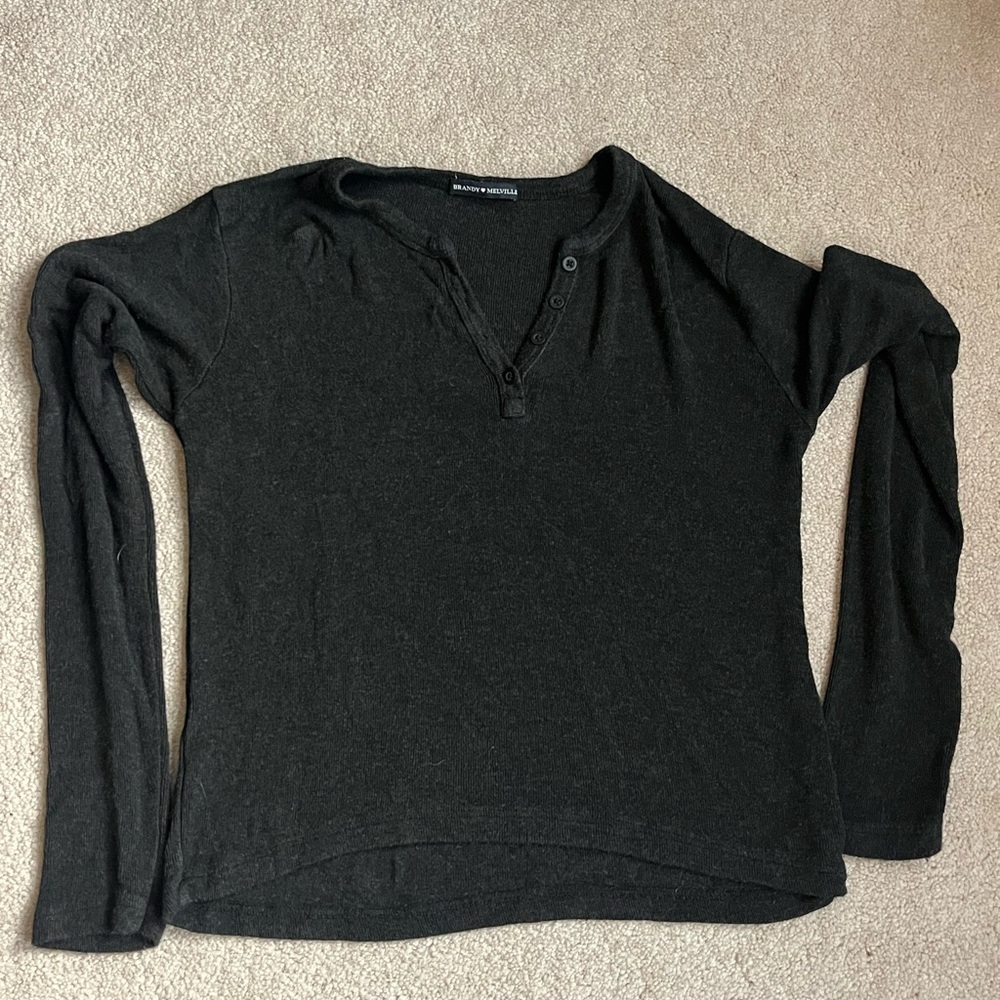 Brandy Melville Black Long Sleeve Tee